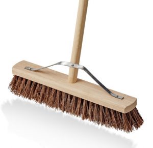 Hard Bristle Polypropelene 13" Heavy Duty Sweeping Brush Yard Broom x 2 