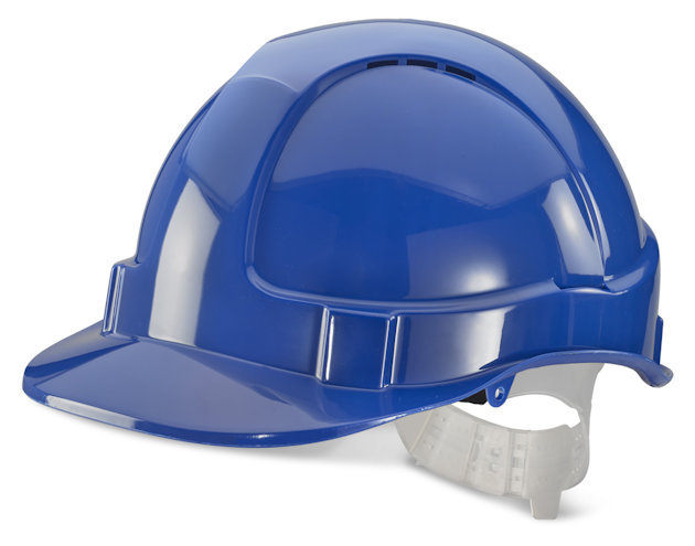 Blue safety helmet
