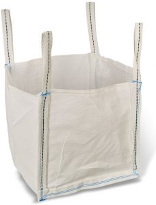 80cm x 80cm x 80cm open top bulk bag with lifting handles on all four corners