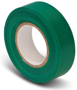 Roll of green electrical insulation tape