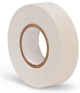 White electrical insulation tape Roll of white electrical insulation tape