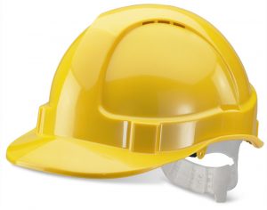 Yellow safety helmet